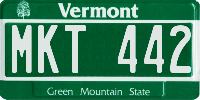 VT license plate MKT442