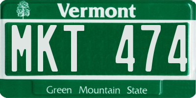 VT license plate MKT474