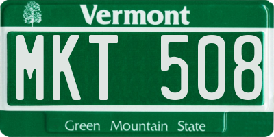 VT license plate MKT508