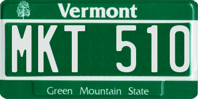 VT license plate MKT510