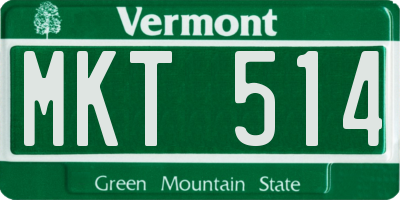 VT license plate MKT514