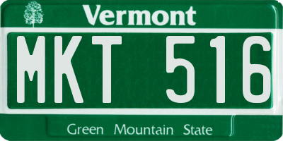 VT license plate MKT516