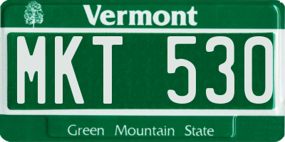 VT license plate MKT530