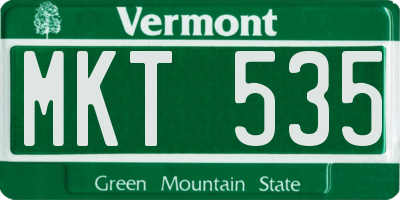 VT license plate MKT535