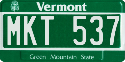 VT license plate MKT537