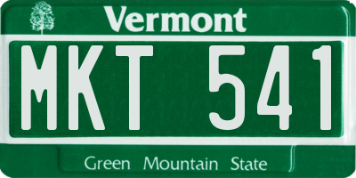 VT license plate MKT541