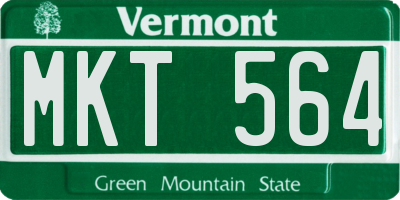 VT license plate MKT564