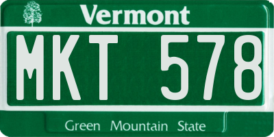 VT license plate MKT578