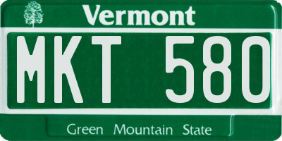VT license plate MKT580