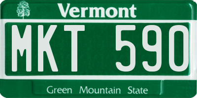VT license plate MKT590