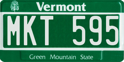 VT license plate MKT595