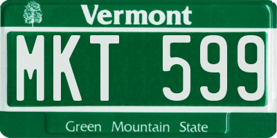 VT license plate MKT599