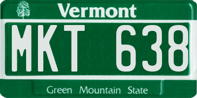 VT license plate MKT638