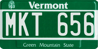 VT license plate MKT656