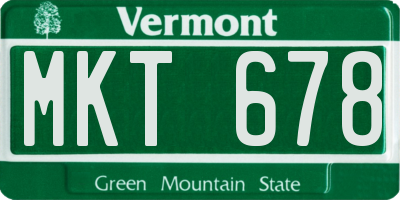 VT license plate MKT678