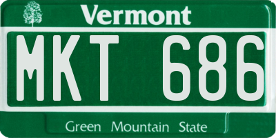 VT license plate MKT686