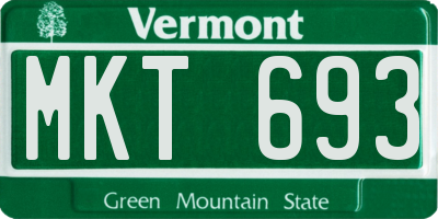 VT license plate MKT693