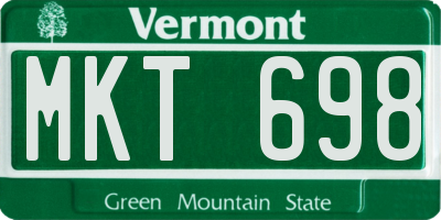 VT license plate MKT698