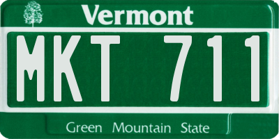 VT license plate MKT711
