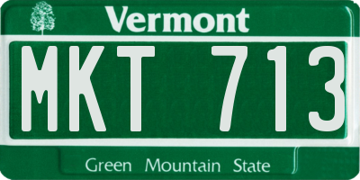 VT license plate MKT713