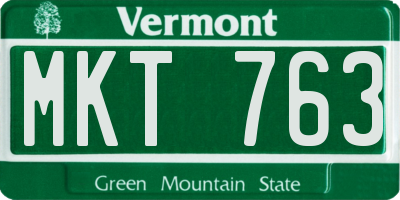 VT license plate MKT763