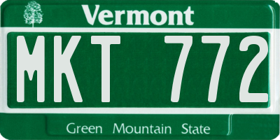 VT license plate MKT772