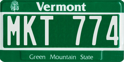 VT license plate MKT774