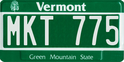 VT license plate MKT775