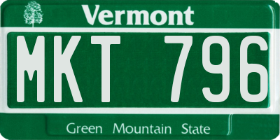 VT license plate MKT796