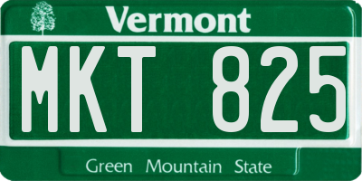 VT license plate MKT825