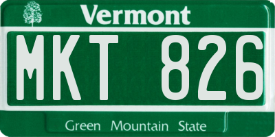 VT license plate MKT826