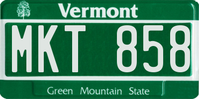 VT license plate MKT858