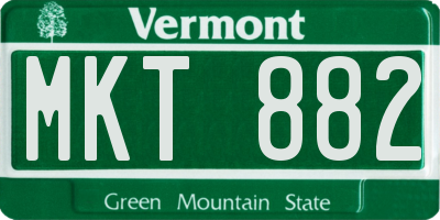 VT license plate MKT882