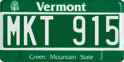 VT license plate MKT915