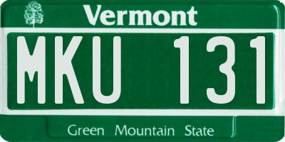 VT license plate MKU131