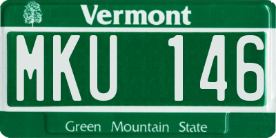 VT license plate MKU146
