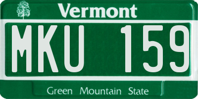 VT license plate MKU159