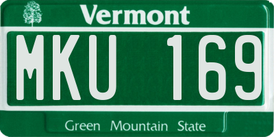 VT license plate MKU169