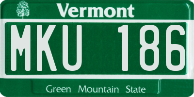 VT license plate MKU186