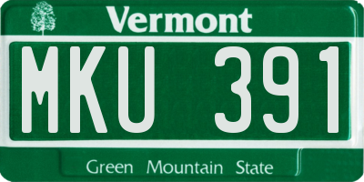 VT license plate MKU391
