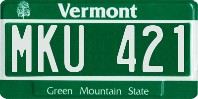 VT license plate MKU421