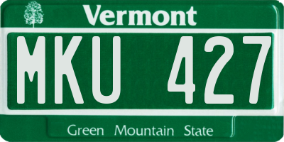 VT license plate MKU427