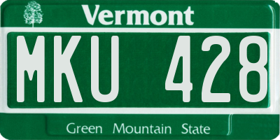 VT license plate MKU428