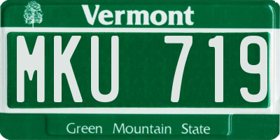VT license plate MKU719