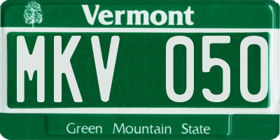 VT license plate MKV050