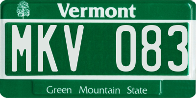 VT license plate MKV083