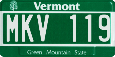 VT license plate MKV119