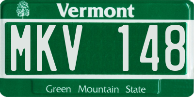 VT license plate MKV148
