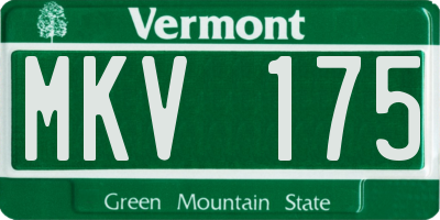 VT license plate MKV175