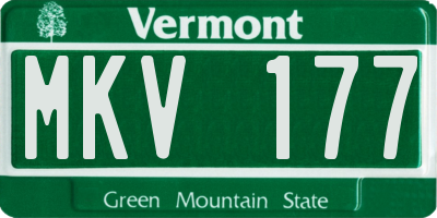 VT license plate MKV177